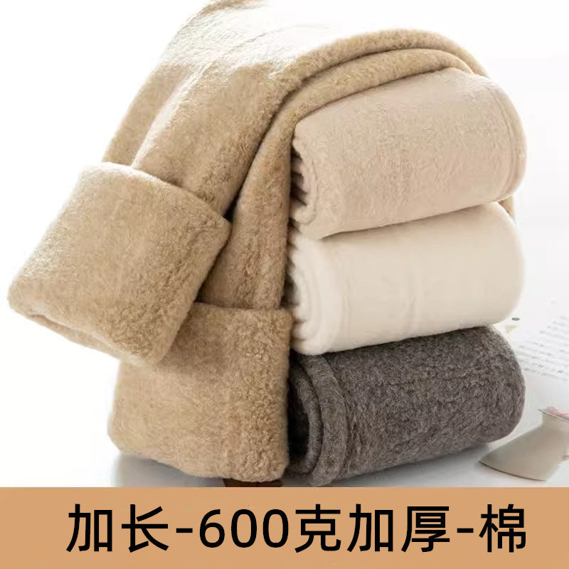 600Cotton Long Pantyhose for Tall People Gray Bare Leg Tights with Fleece Extra Long High Waist Hip Lift Footed Socks