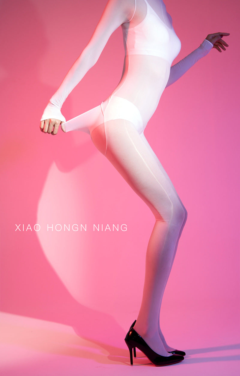 200Post-Weight Loss Detachable912Super Shiny Transparent Stockings Plus Size Full Body Tights Sexy Shaping Base Stockings