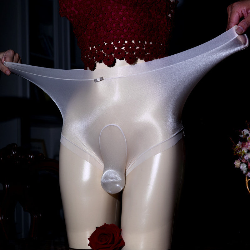 Little Matchmaker200Large Size Men's Silk Smooth Sexy Ultra-Thin Fully Transparent Underwear jj Set of Sexy Boxer Briefs