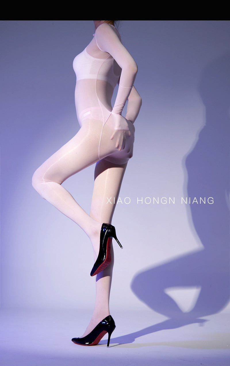 200Post-Weight Loss Detachable912Super Shiny Transparent Stockings Plus Size Full Body Tights Sexy Shaping Base Stockings