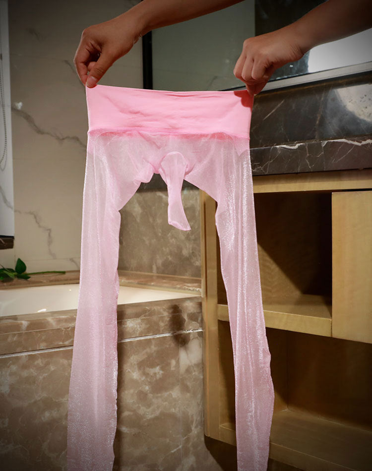 【Heat】Flash+Glossy Silky Stockings for Men Sexy Ultra-thin Beautiful Legs Fully Transparent Invisible jj airplane socks