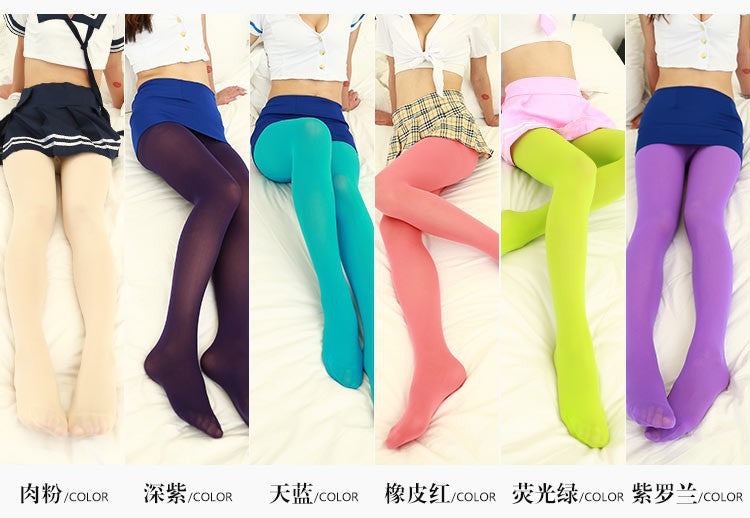100D Velvet Pantyhose Candy Color with Enhanced Coverage No-show Socks Stall Non-Slip Beautiful Leg Socks