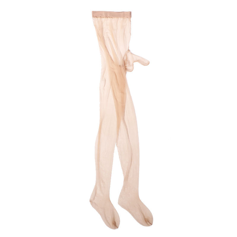 0.01Silky Ultra-Thin Stockings Men's Black Stockings One-Line Pantyhose Sexy jj Seductive Body Stockings