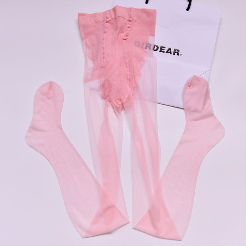 512High-Density Seamless Bikini Pantyhose for Women, Thin Summer Sexy Flight Attendant Gray Silky Skin Tone Transparent Tights