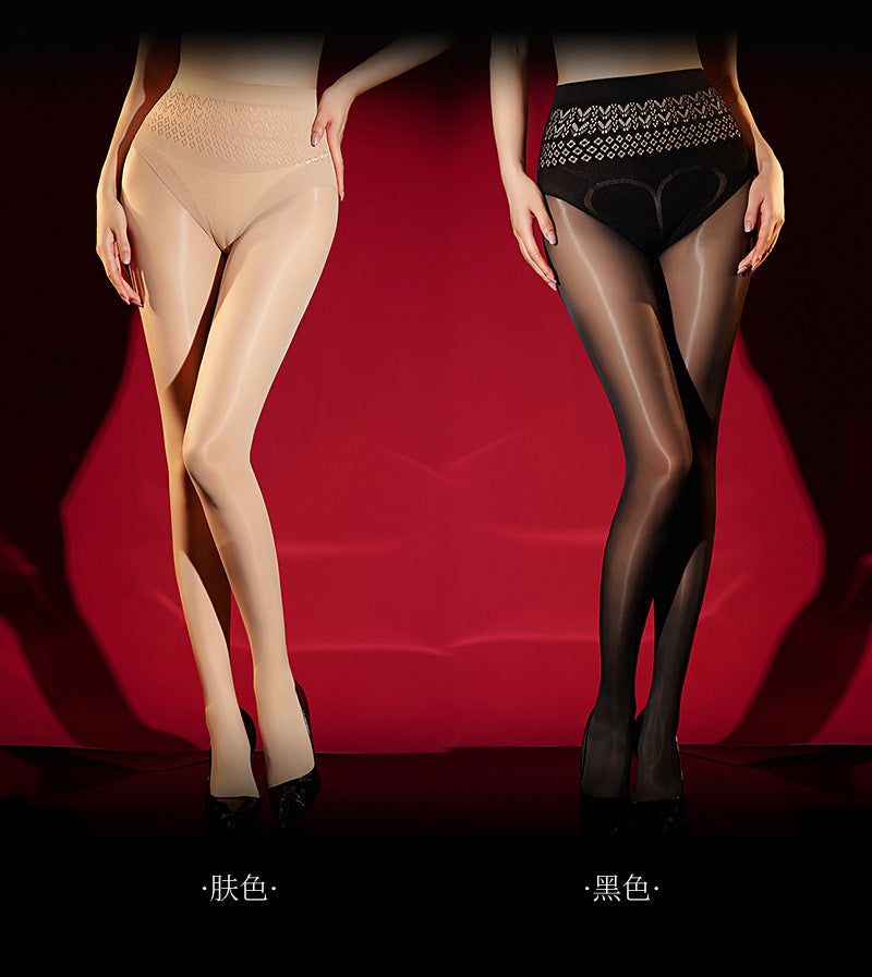 900Breathable Oil Gloss Apple V Sheep Oil Socks Seamless Pantyhose Sheep Oil Socks Mesh Shiny Spring and Autumn Pantyhose