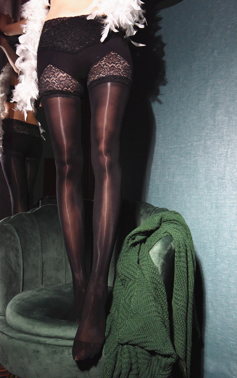 2021New Glossy White Open Crotch Lace Stockings Panties One-Piece Black Stockings Women Thin Sexy Open Crotch Liquid Stockings