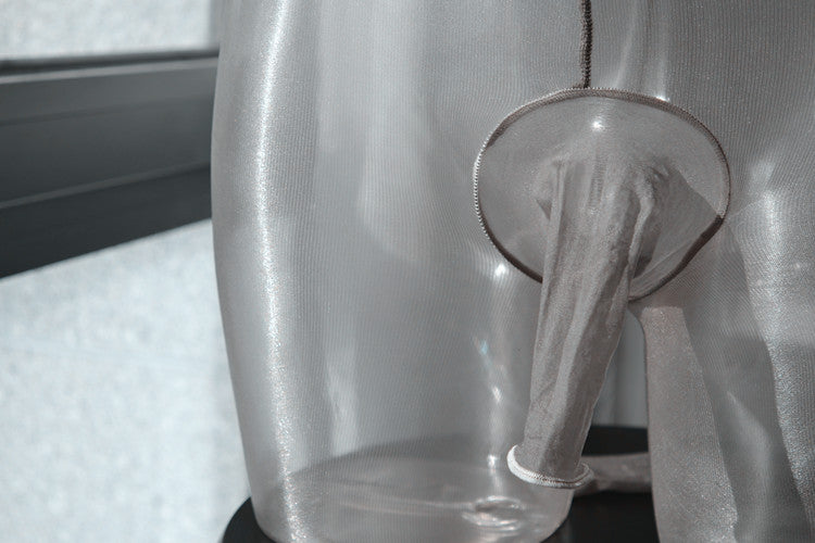 2Ultra-thin1D Men's Shiny Pantyhose Glossy Shiny Leg Socks One-Line Crotch-Free Sexy Stockings