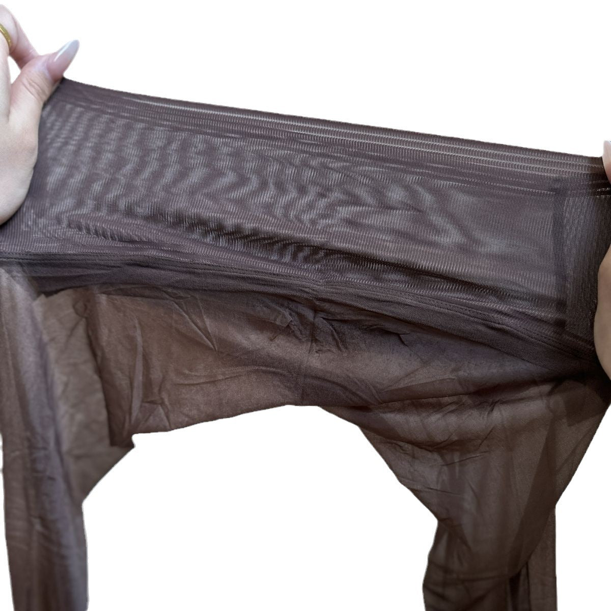 8401Seamless Deep Crotch Milk Chocolate Fragrance Stockings Women Ultra-Thin Section Silky Smooth Transparent Pantyhose