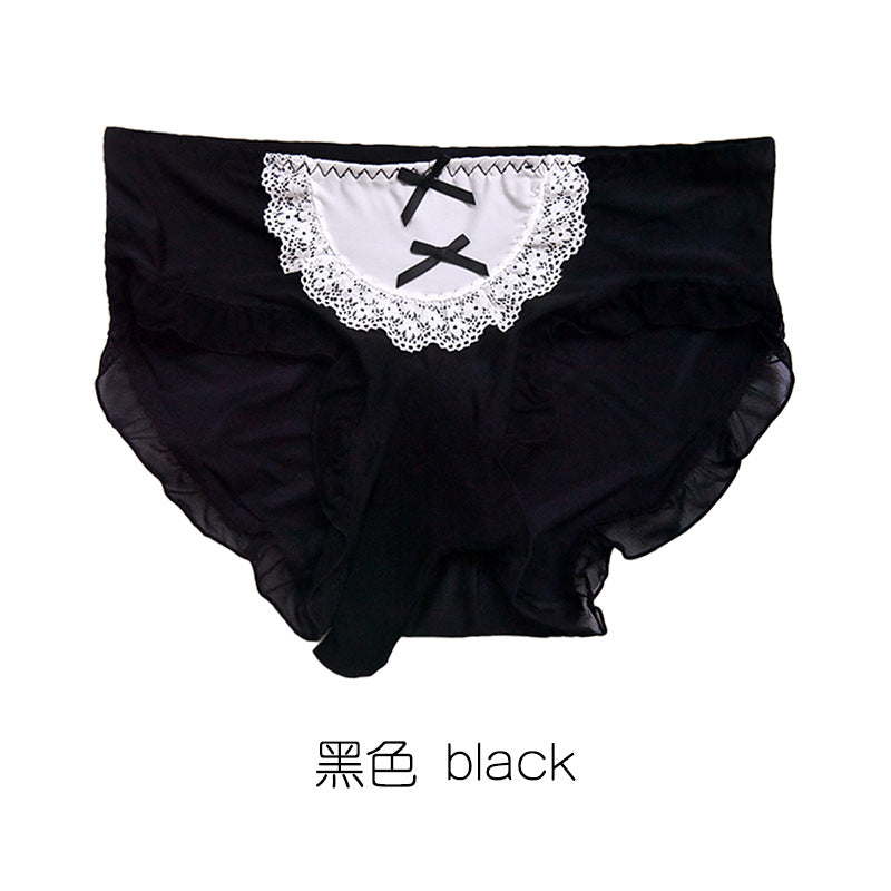 Men's Sexy Underwear Japanese Style Ice Silk Shorts Sexy Men Insertable Cute Sweet Lolita Triangle Briefs