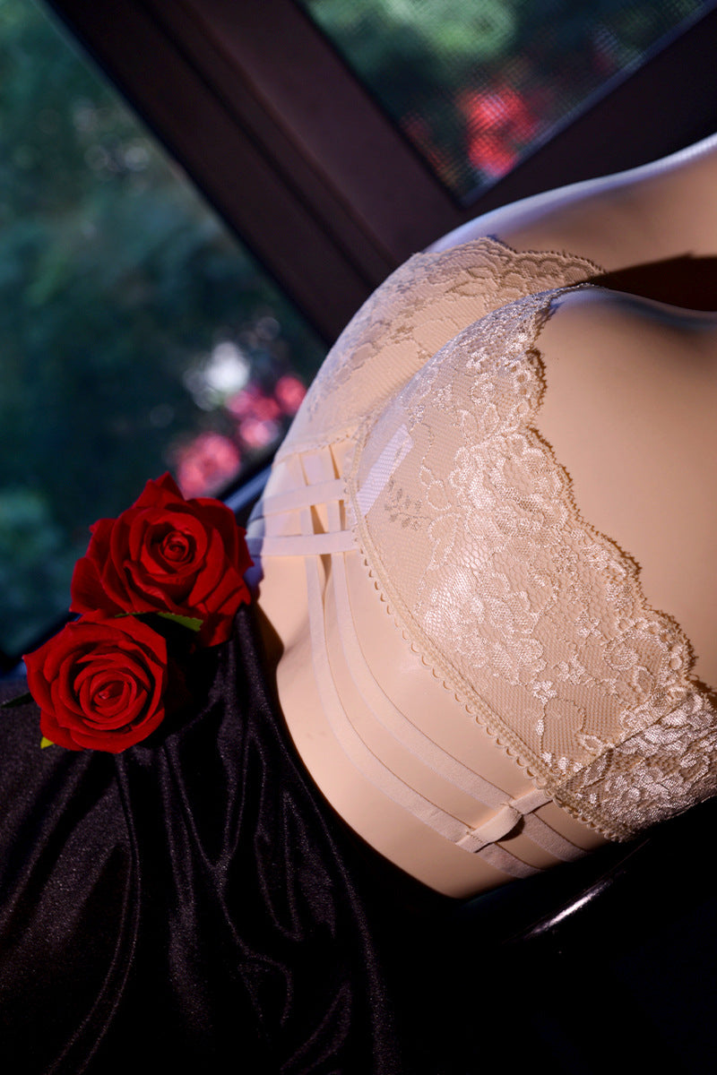 Little Matchmaker Japanese Style Lace-up Sexy Lace Stockings jj Underwear Pure Desire Cross Low Waist Large Size Sexy Triangle Underwear Men