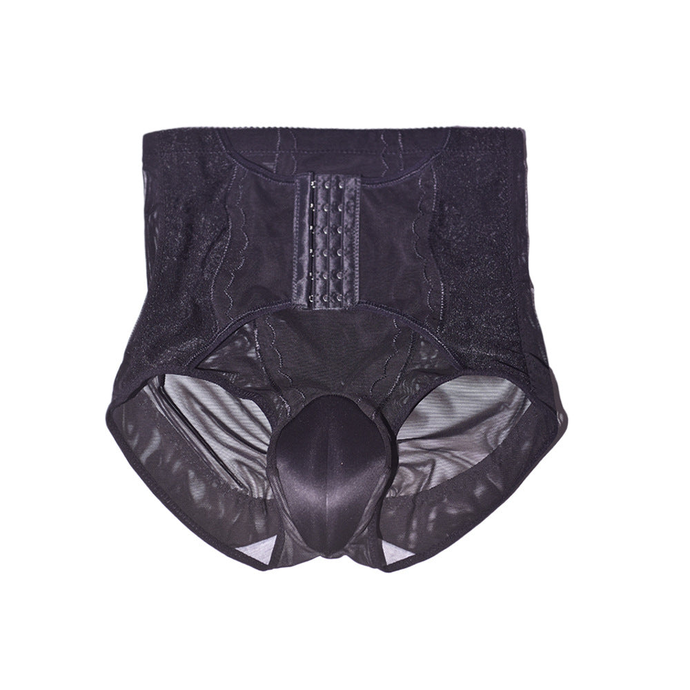 High Waist Tummy Control Men's Underwear Three Rows Six Buttons3D Three-Dimensional U Shaping Pouch Butt Lifting Shapewear Sexy Triangle Panties