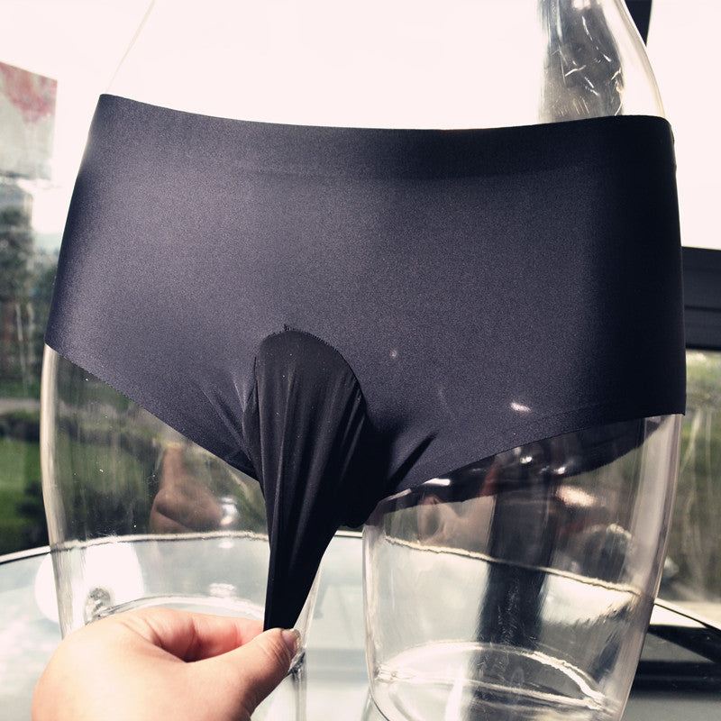 Men's Stockings Underwear U Bulge Pouch jj Set of ultra-thin seamless ice silk triangle briefs sexy smooth men's shorts for young people