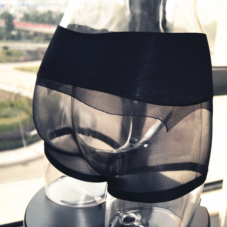 360Seamless Low Waist Transparent Pantyhose Underwear Any Cut Ultra-thin Seamless Underwear Men and Women Sexy Boxer Briefs