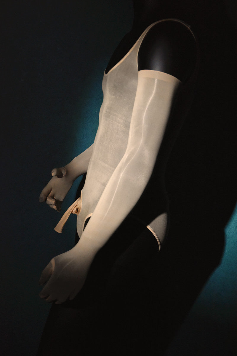 Men's Sexy Stockings Swimsuit Shiny One-piece Suit with jj Set of Fun912Ultra-thin Needle Airplane Socks Tempting Foot Fetish