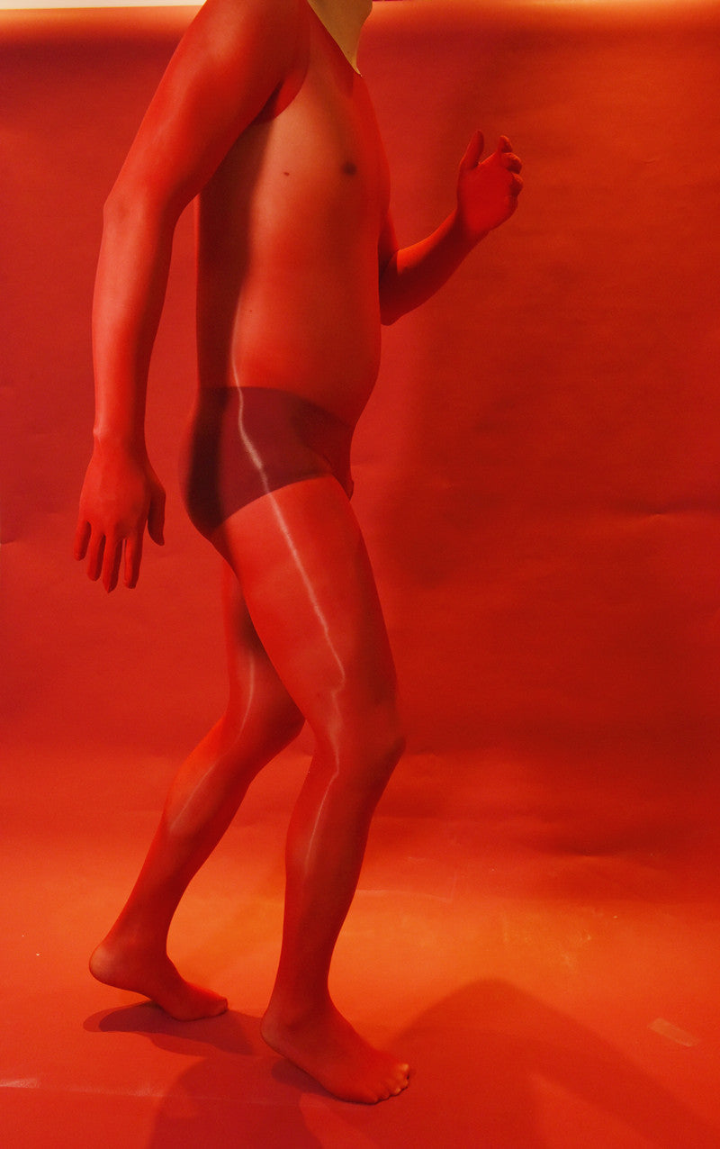 912Needle8d Shiny and silky men's five-finger bodysuit socks Glossy One-Piece Stockings for Men with Fingered Full Body Tights