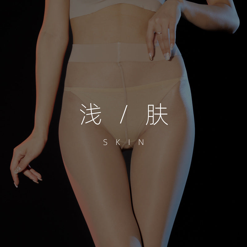 【Capacity】Plus-size Stockings Wearable200Jin Fat MM Ultra-thin Core-spun Yarn Invisible Fully Transparent Women's Summer U Crotch Shape