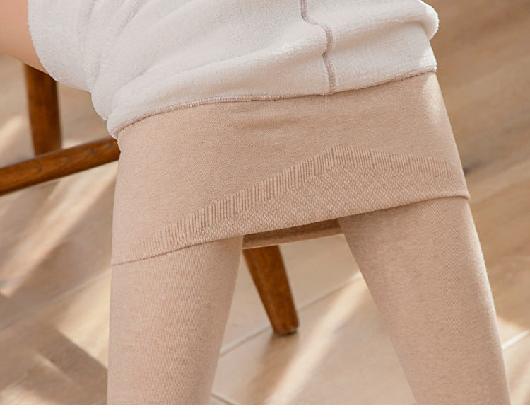 600Cotton Long Pantyhose for Tall People Gray Bare Leg Tights with Fleece Extra Long High Waist Hip Lift Footed Socks