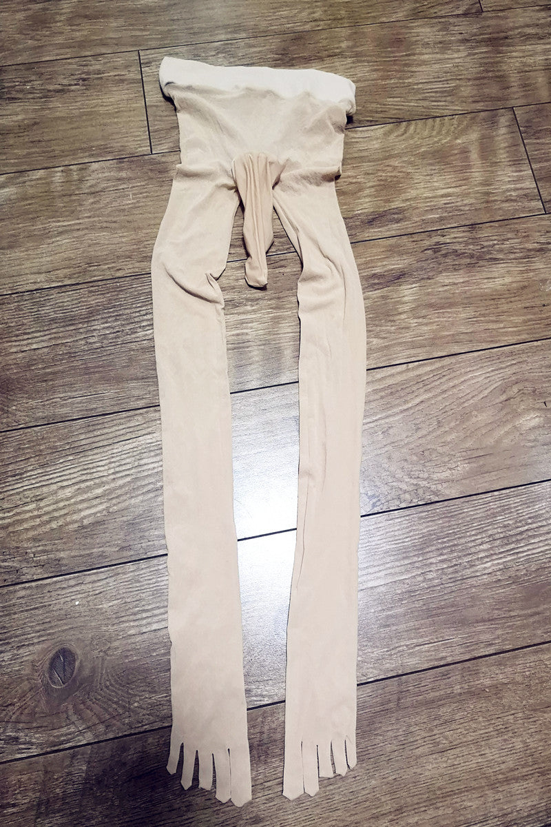 Men's Pantyhose Stockings Bare Legs Five Fingers360Seamless Full Transparent Anti-Snag Invisible Toe Separator for Summer