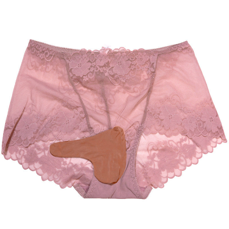 8175Japanese Style Sexy Lace Underwear for Men Belt jj Set of Butt-Lifting Thin Sexy Transparent Bullet-Resistant Separate Triangle Panties