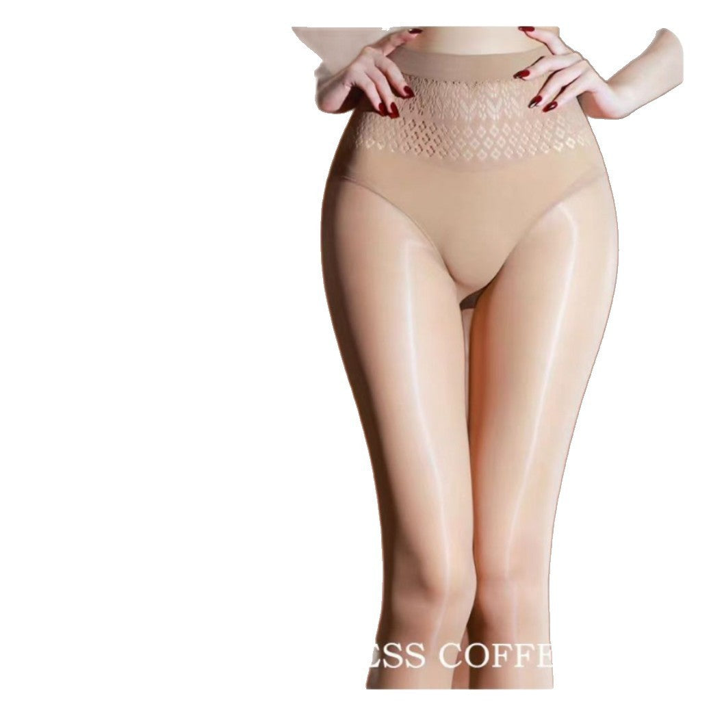 900Breathable Oil Gloss Apple V Sheep Oil Socks Seamless Pantyhose Sheep Oil Socks Mesh Shiny Spring and Autumn Pantyhose