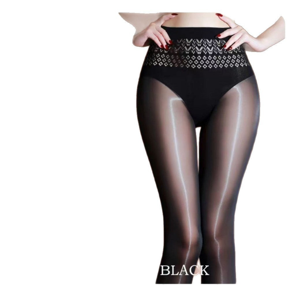 900Breathable Oil Gloss Apple V Sheep Oil Socks Seamless Pantyhose Sheep Oil Socks Mesh Shiny Spring and Autumn Pantyhose