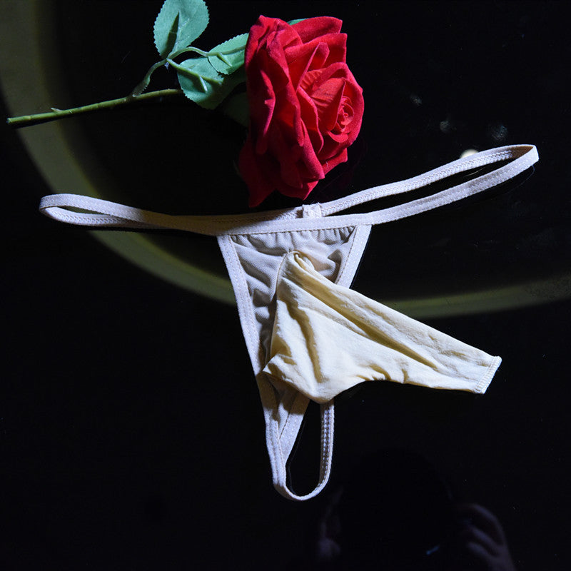 Men's Glossy Thong jj Men's Underwear Elephant T Transparent ultra-thin breathable stockings tight mesh low waist