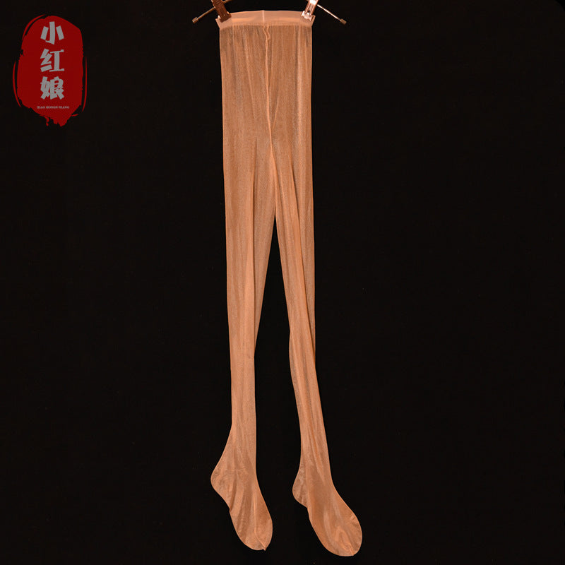 Light Luxury Silky Ultra-Thin0D One-line Crotch Free Open Crotch Invisible Seamless Toe Transparent Sexy Pantyhose for Women Summer