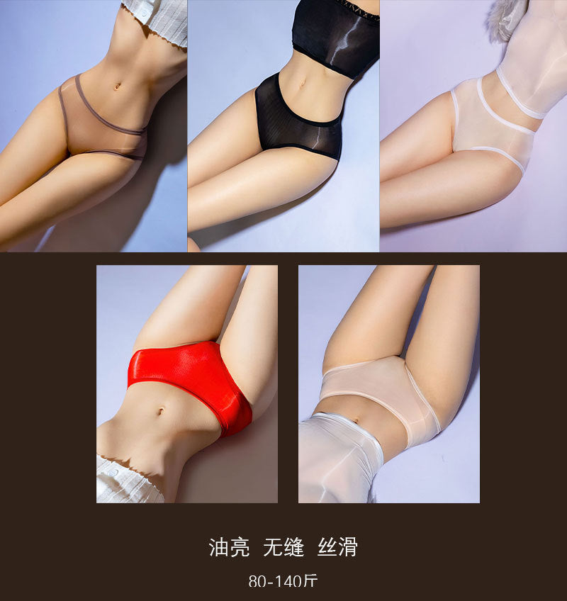 0.01Ultra-thin Silky Aurora Seamless Stockings and Panties for Women, Glossy Sexy Temptation No Need to Take Off t Shorts