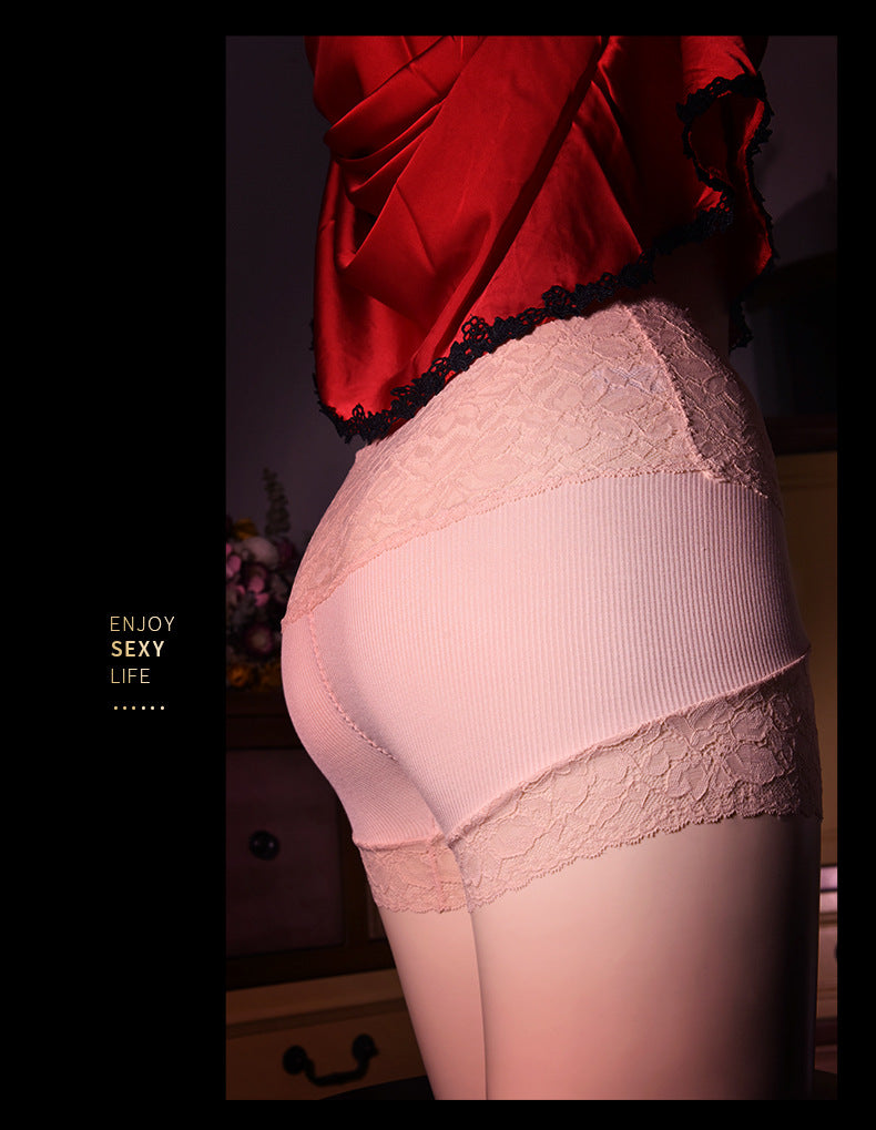 Japanese Style jj Men's Sexy Panties with Stockings, Ultra-thin Soft Mesh Lace Boxer Briefs, Airplane Socks Underwear